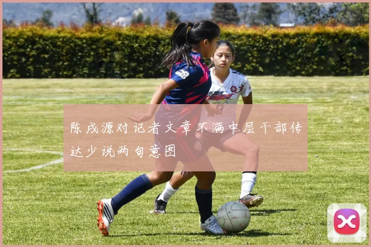 陈戌源对记者文章不满中层干部传达少说两句意图